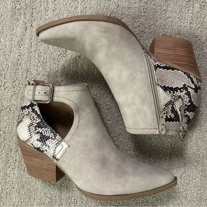 Snakeskin Booties